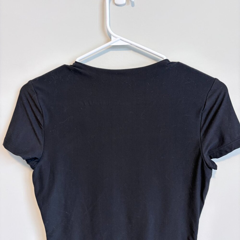 Abercrombie & Fitch Bodysuit Short Sleeve Elevated Basic Staple Black Size XS - Picture 6 of 9